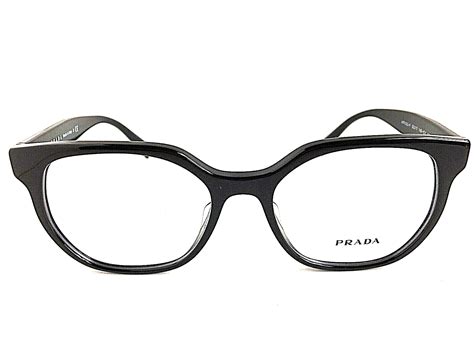 prada women's black glasses with case vpr 24r 1ab-1o1 52mm|New PRADA Eyeglasses VPR 24R 1AB.